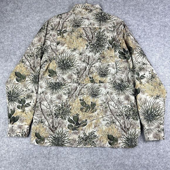 Game Guard Shirt Mens M Desert Camo Performance Vented Pockets Beach Boat STAIN* - Picture 6 of 12